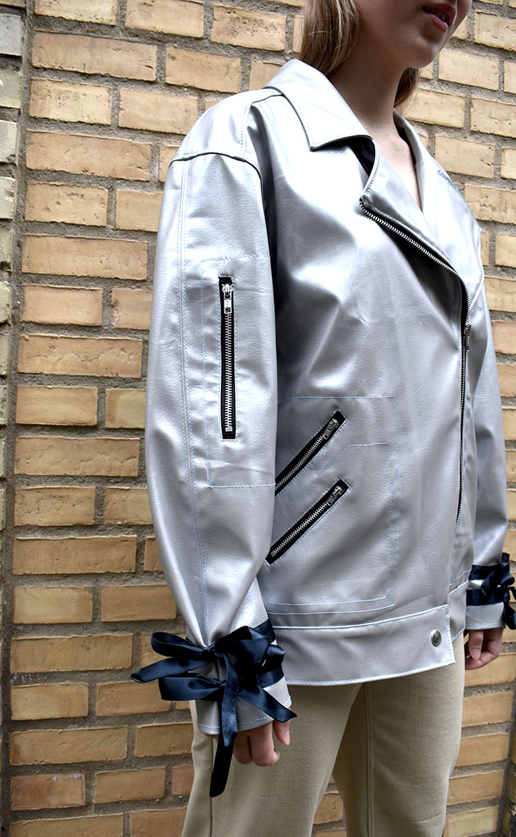dansk design pleatherjacket bikerjakke